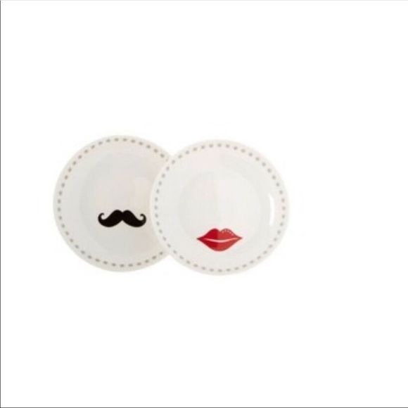 OlegCassini He & She Porcelain Set Of 2 Appetizer Serving 5” Plates Gift Set NIB - Picture 10 of 10